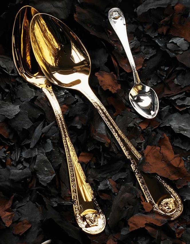 Versace Medusa cutlery in goldplated at Besteckliste