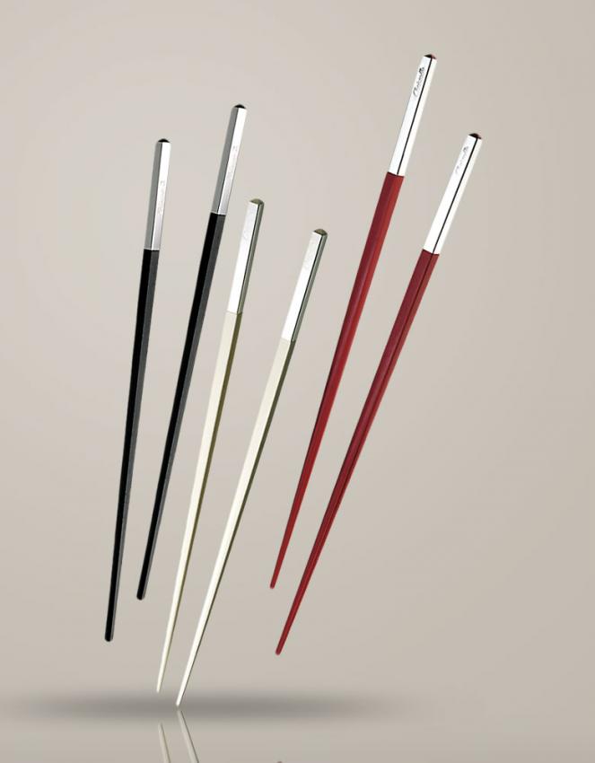 Paar chinesische Essstäbchen Chopstickes Christofle Sterlingsilber Perles 