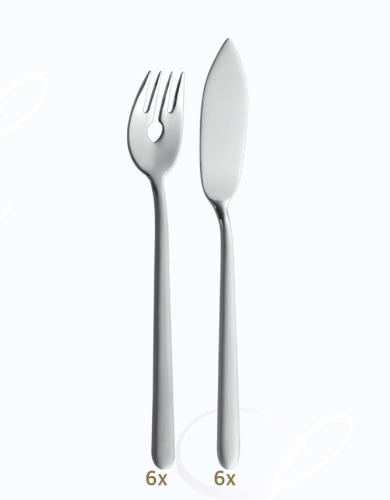 BSF Chiaro matt fish knife + fork set 12 pcs  Composition