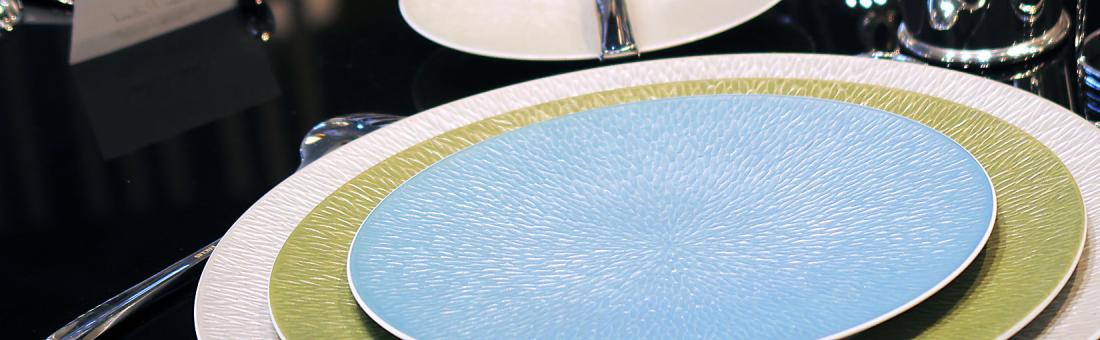 Raynaud Mineral Irise Sky blue dinnerware