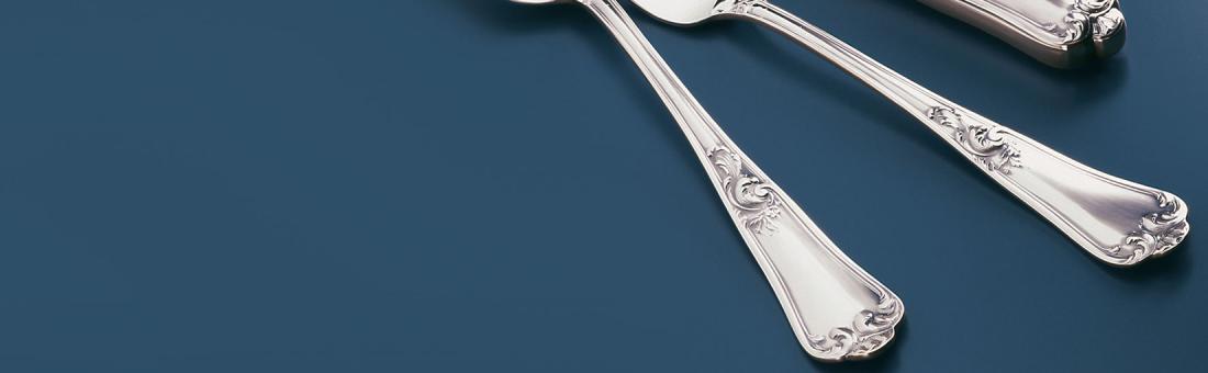 Gebrueder Reiner cutlery in silver plated and 800g/925g sterling