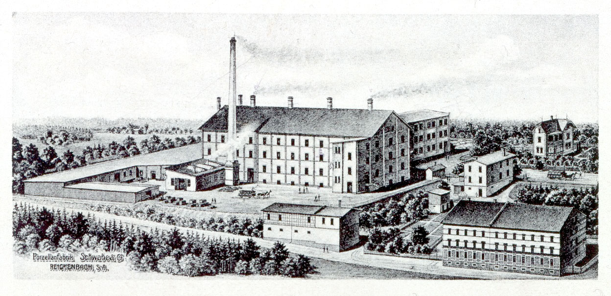 Porzellanfabrik Schwabe & Co um 1904