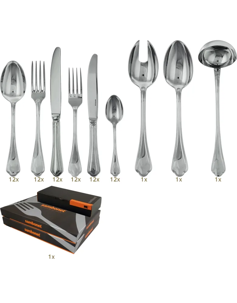 Sambonet Filet Toiras table set 75 pcs monobloc
