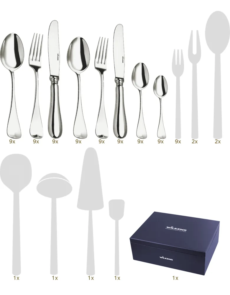 Wilkens & Söhne Alt Englisch dinner set 89 pcs hollow handle