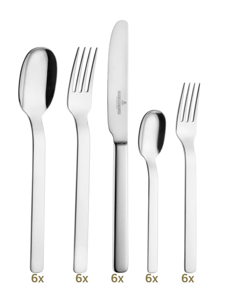 Picard & Wielpütz LaVita Garnitur Menübesteck 30 tlg Monobloc Edelstahl