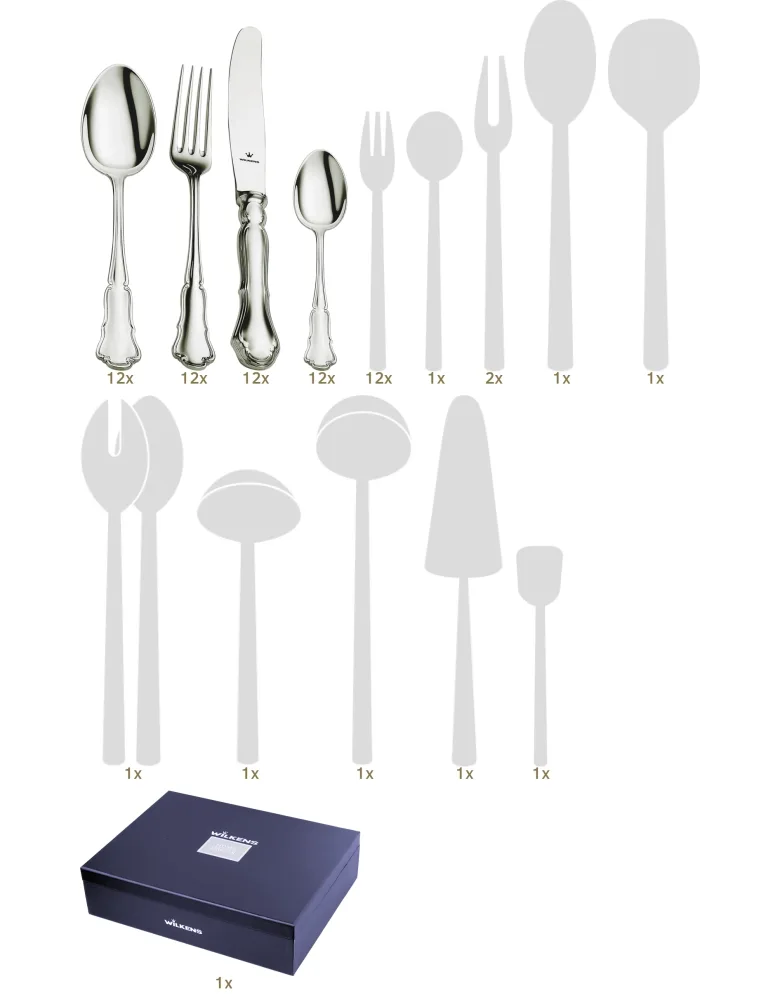 Wilkens & Söhne Dresdner Barock dinner set 71 pcs hollow handle