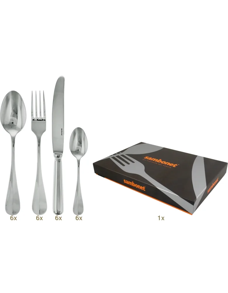Sambonet Baguette table set 24 pcs hollow handle