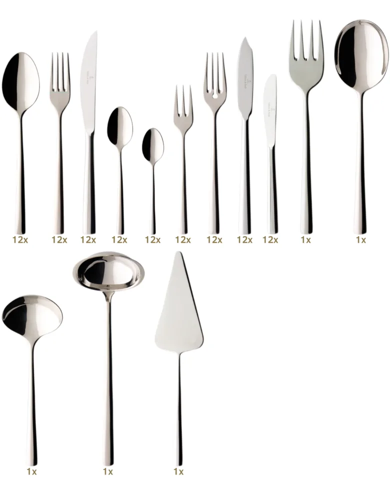 Villeroy & Boch Piemont Garnitur Tafelbesteck 113 tlg Edelstahl
