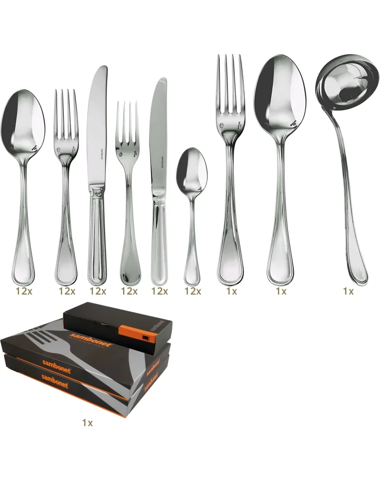Sambonet Contour table set 75 pcs monobloc