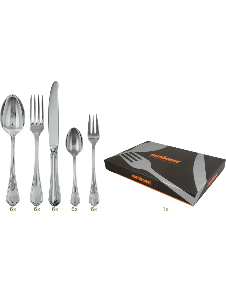 Sambonet Filet Toiras table set 30 pcs monobloc