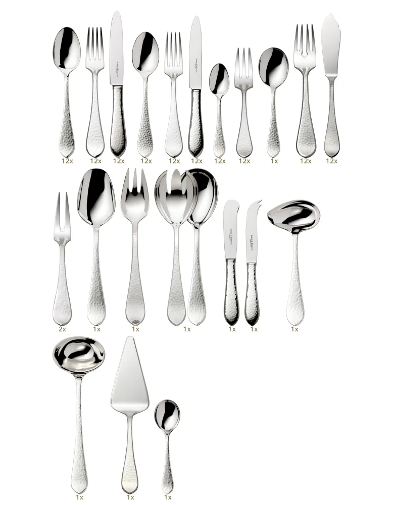 Robbe & Berking Martelé dinner set 133 pcs
