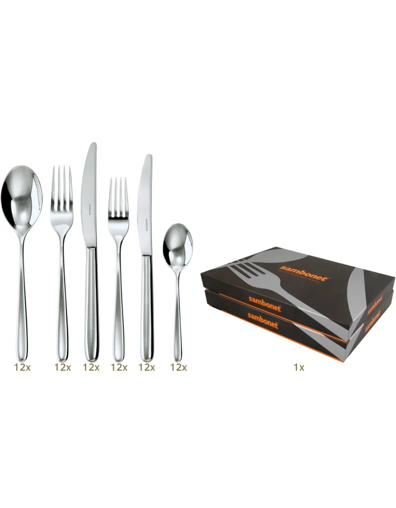 Sambonet Hannah Garnitur Tafelbesteck 72 tlg Monobloc Edelstahl