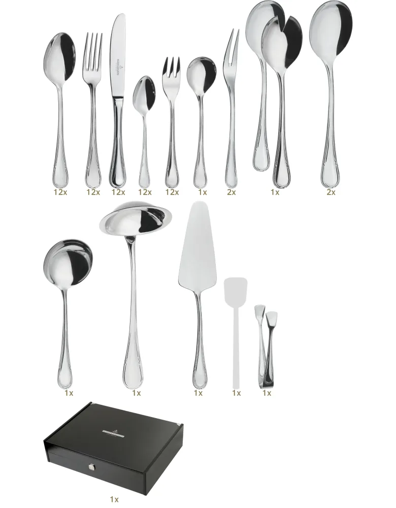 Picard & Wielpütz Ligato dinner set 72 pcs hollow handle