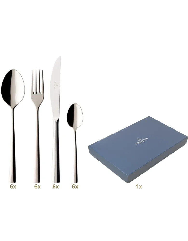 Villeroy & Boch Piemont Garnitur Tafelbesteck 24 tlg Edelstahl
