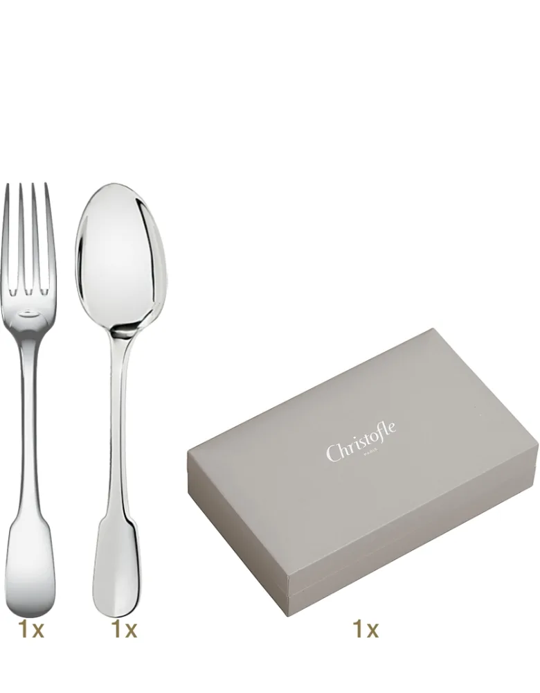 Christofle Cluny Kinderbesteck 02 tlg Silberauflage