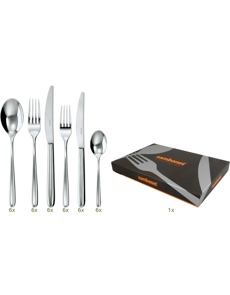 Sambonet Hannah Garnitur Tafelbesteck 36 tlg Monobloc Edelstahl