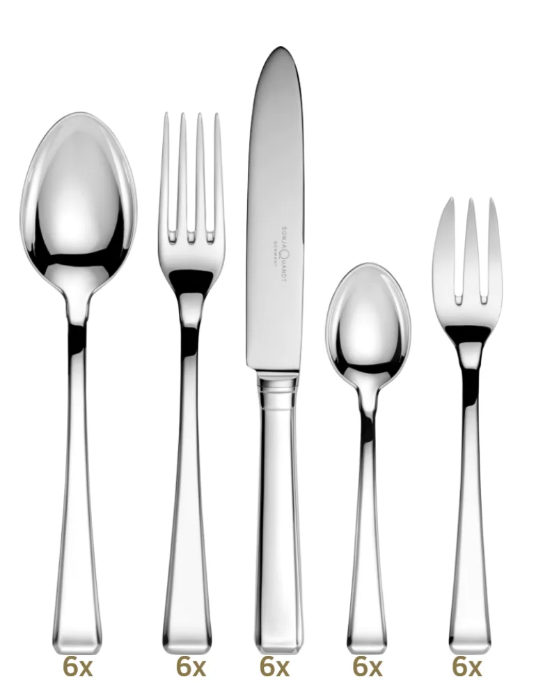 Sonja Quandt Deco Style Garnitur Menübesteck 30 tlg Silberauflage