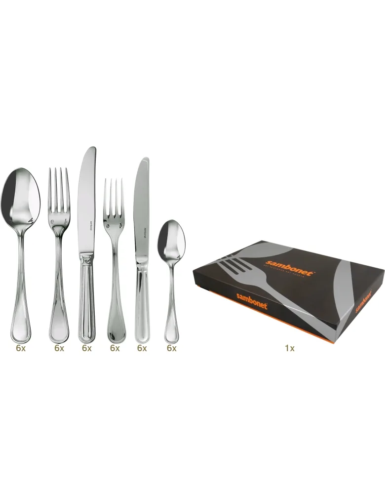 Sambonet Contour table set 36 pcs monobloc