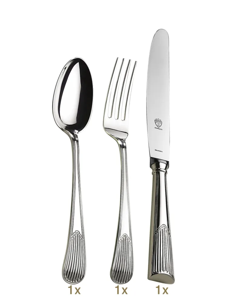Topázio Doña Maria dessert set 03 pcs