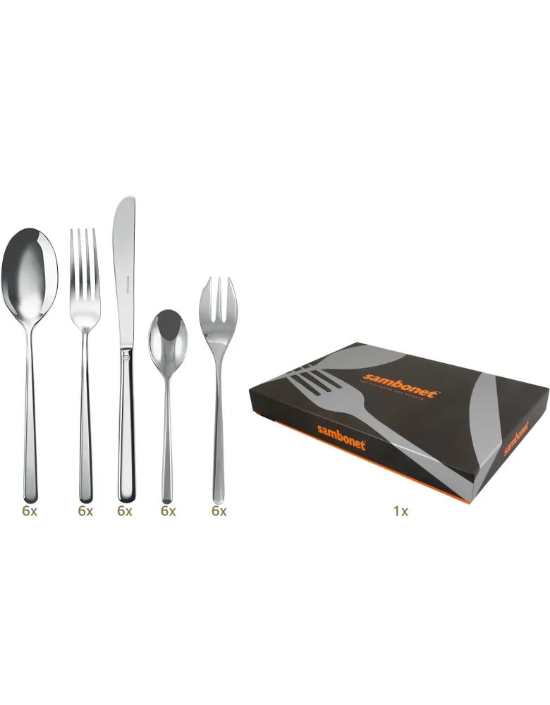 Sambonet Linear table set 30 pcs monobloc