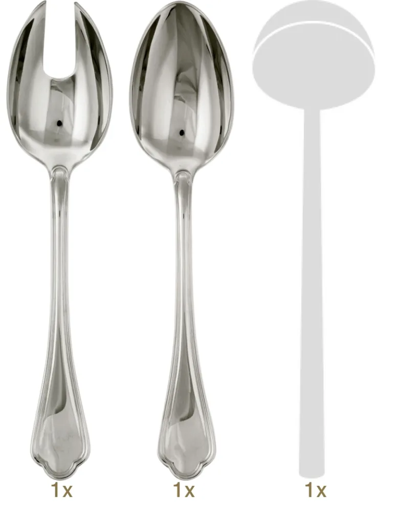 Sambonet Filet Toiras Classic Garnitur Vorleger 03 tlg Silberauflage