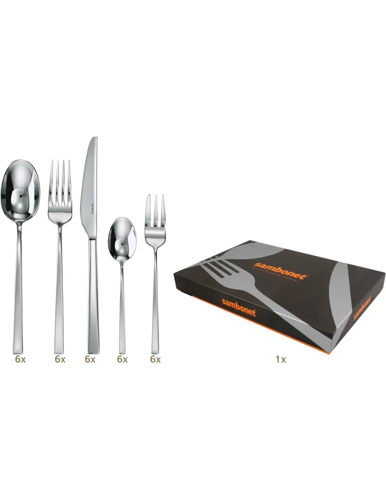 Sambonet Linea Q table set 30 pcs monobloc