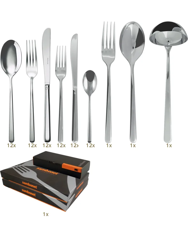 Sambonet Linear table set 75 pcs monobloc