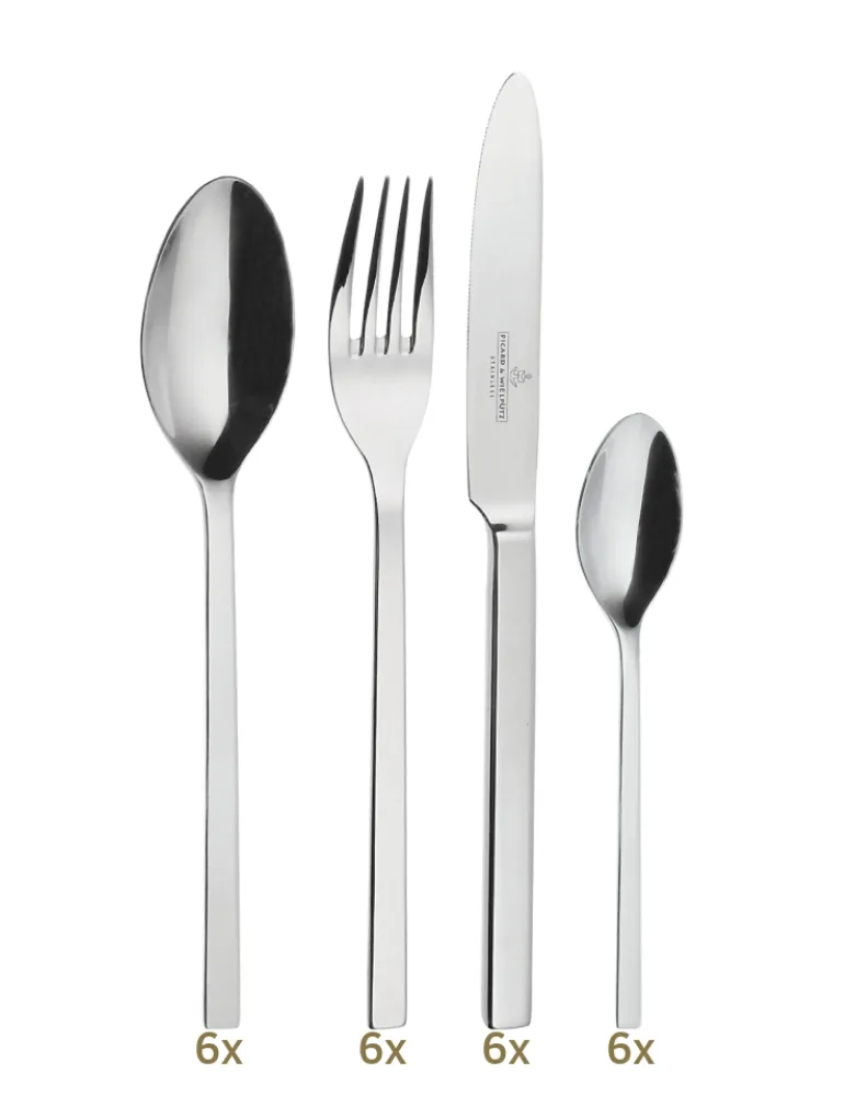 Picard & Wielpütz Girona Garnitur Menübesteck 24 tlg Monobloc Edelstahl