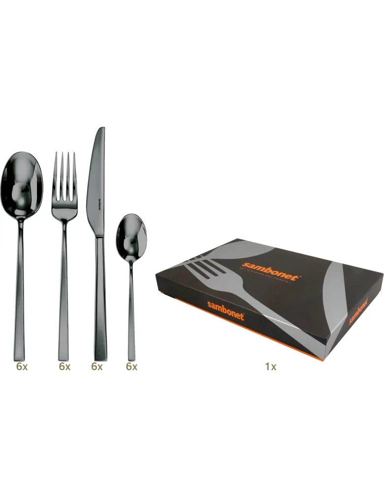 Sambonet Linea Q table set 24 pcs monobloc