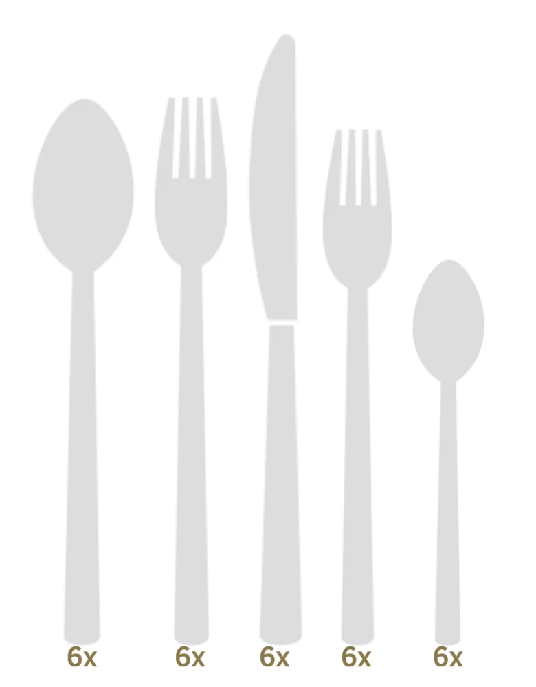 Sambonet Flat COPPER table set 30 pcs