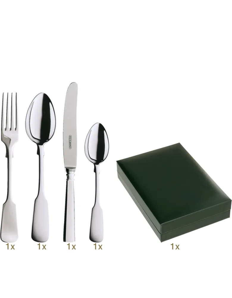 Koch & Bergfeld Spaten Kinderbesteck 04 tlg Silberauflage