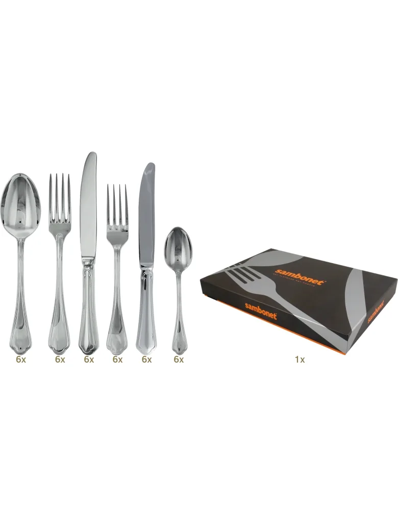 Sambonet Filet Toiras table set 36 pcs hollow handle