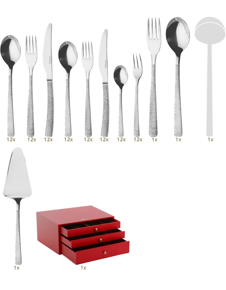 Guy Degrenne Astree Ciselé Garnitur Tafelbesteck 100 tlg Monobloc Edelstahl