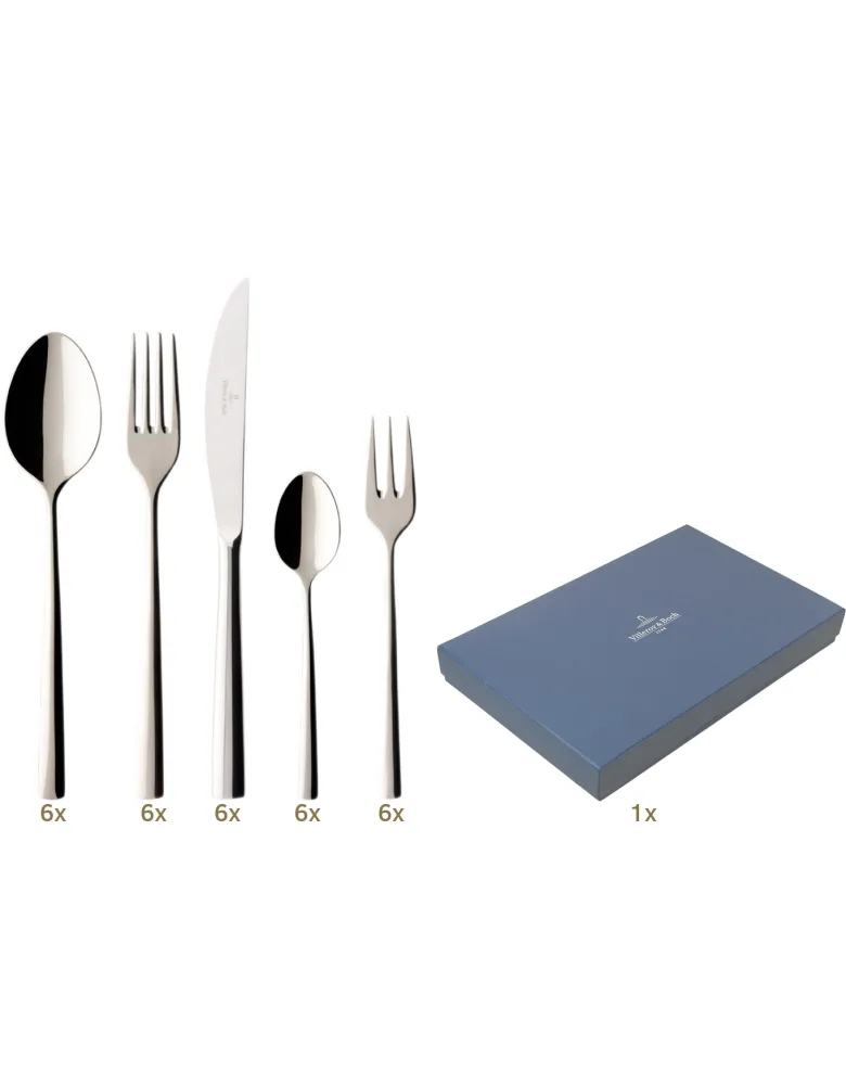 Villeroy & Boch Piemont Garnitur Tafelbesteck 30 tlg Edelstahl