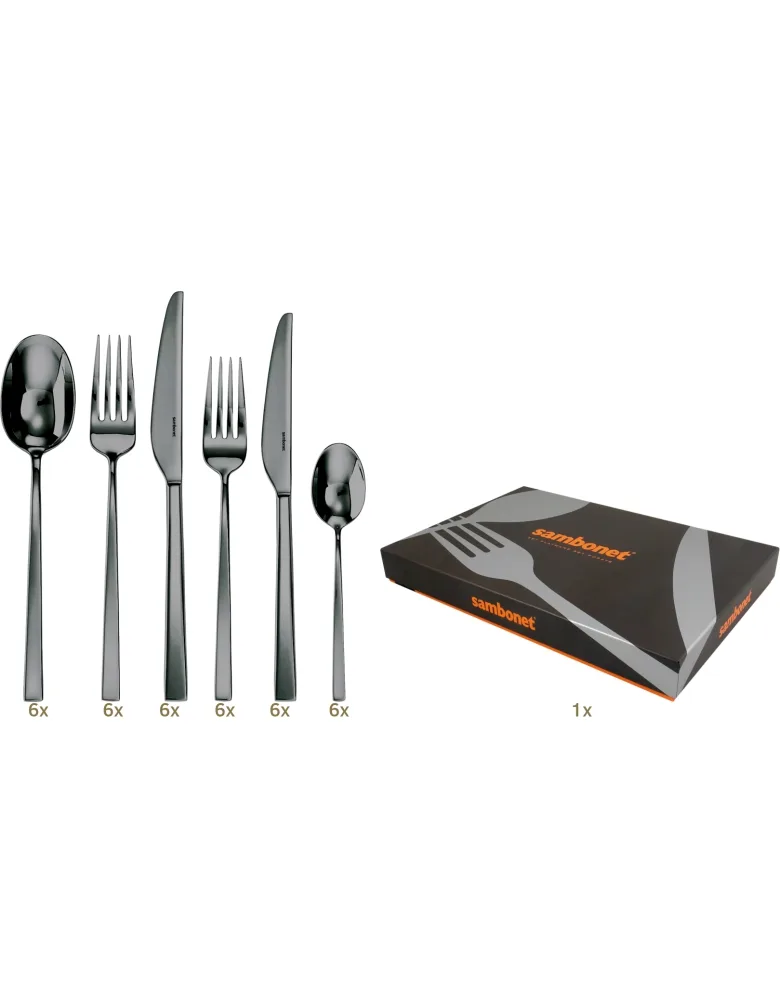 Sambonet Linea Q table set 36 pcs monobloc