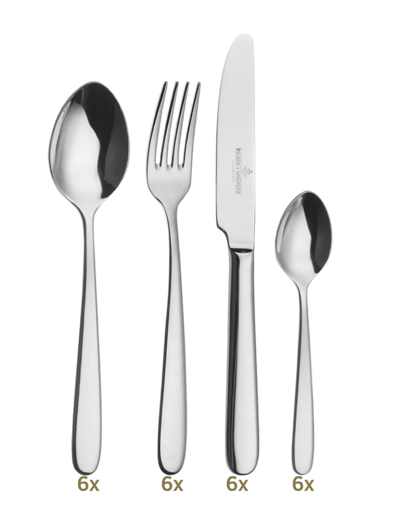 Picard & Wielpütz Ticino Garnitur Menübesteck 24 tlg Monobloc Edelstahl
