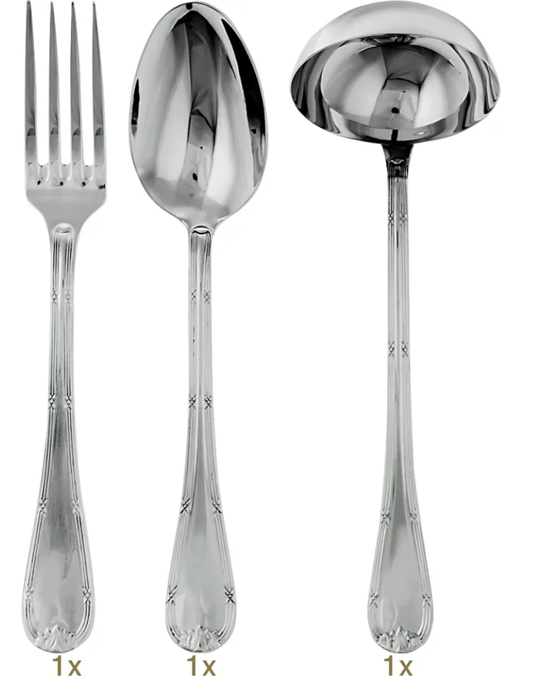 Sambonet Ruban Croisé serving set 03 pcs
