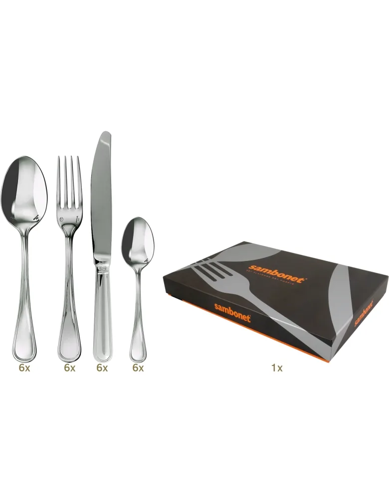 Sambonet Contour table set 24 pcs hollow handle