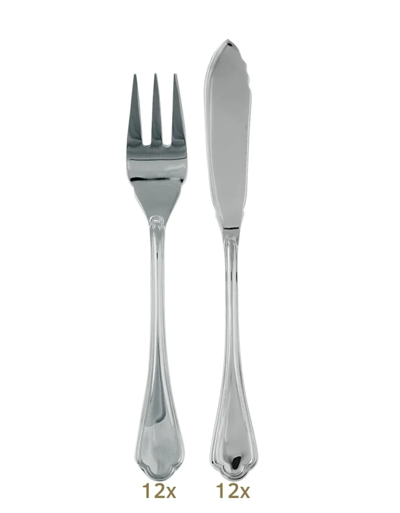 Sambonet Filet Toiras fish knife + fork set 24 pcs