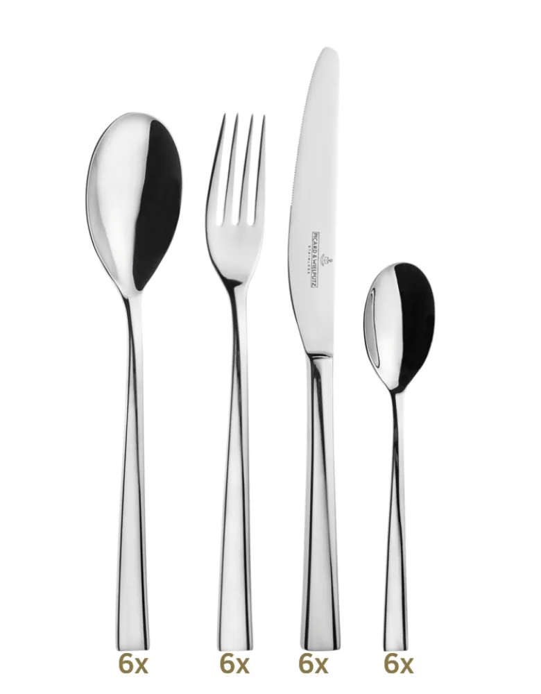 Picard & Wielpütz Monterey Garnitur Menübesteck 24 tlg Monobloc Edelstahl