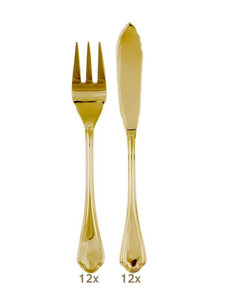 Sambonet Filet Toiras fish knife + fork set 24 pcs