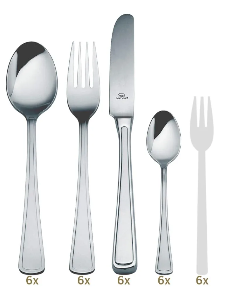 Berndorf Ariane poliert table set 30 pcs monobloc stainless