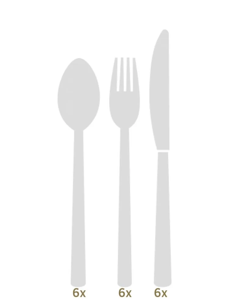 Berndorf Walzer dessert set 18 pcs monobloc