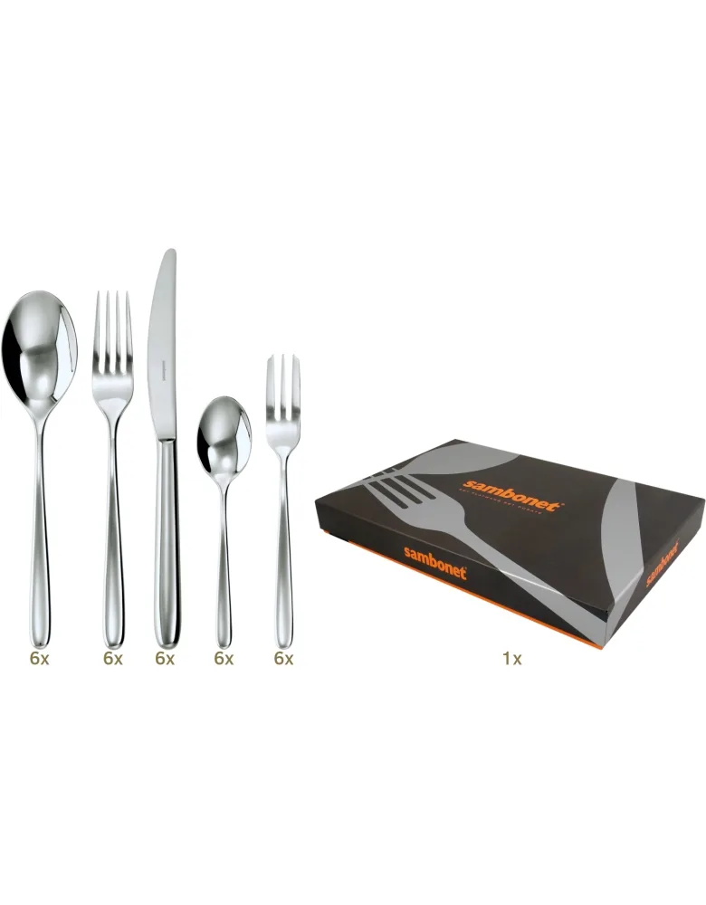 Sambonet Hannah Garnitur Tafelbesteck 30 tlg Monobloc Edelstahl