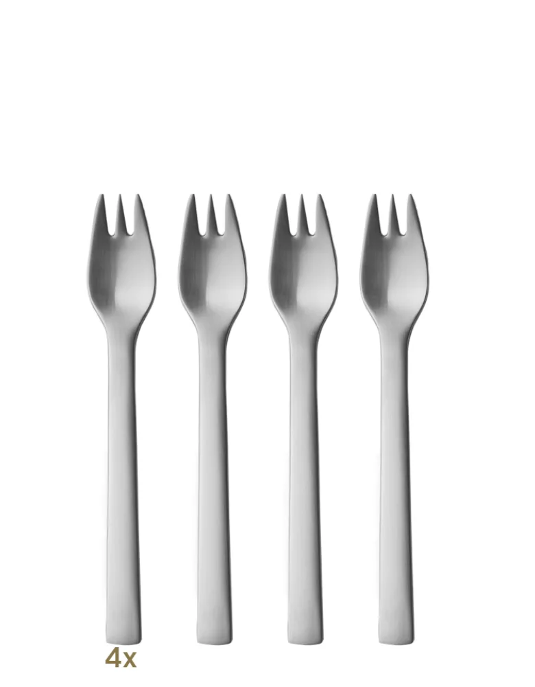 Georg Jensen New York Garnitur Kuchengabel 4 tlg Edelstahl