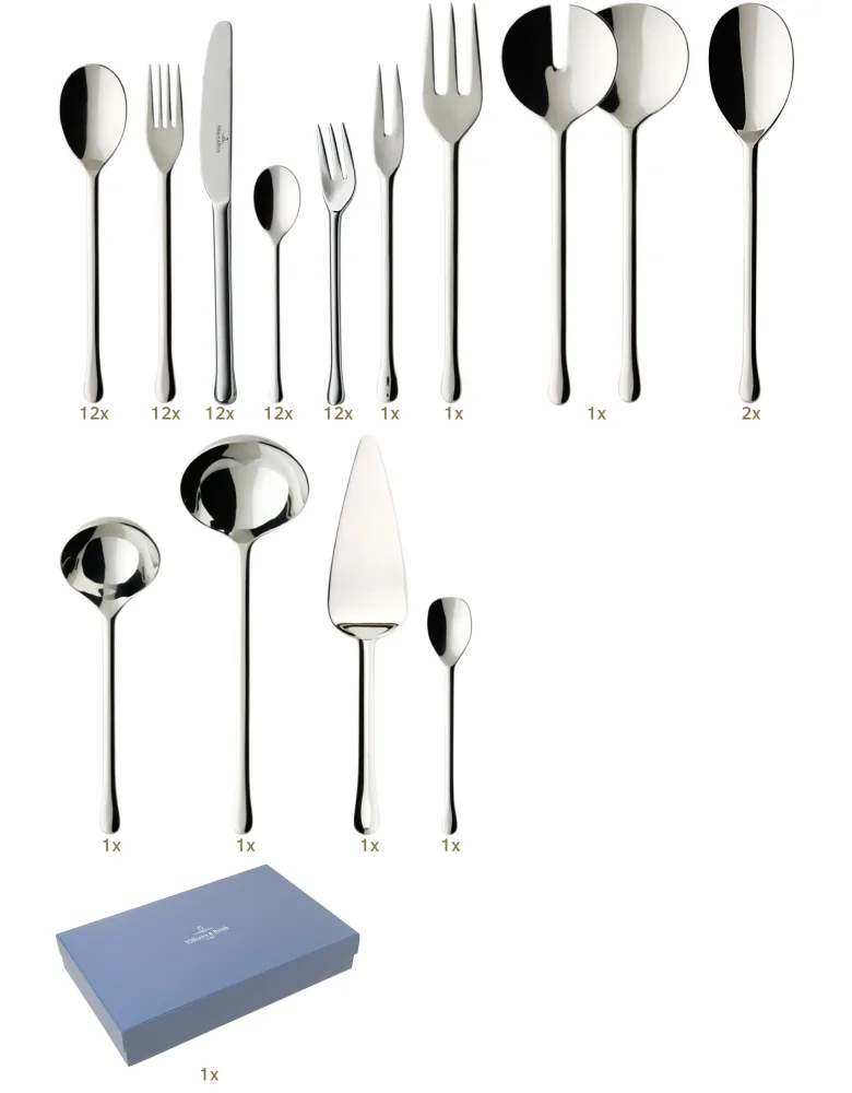 Villeroy & Boch Udine Garnitur Tafelbesteck 70 tlg Edelstahl