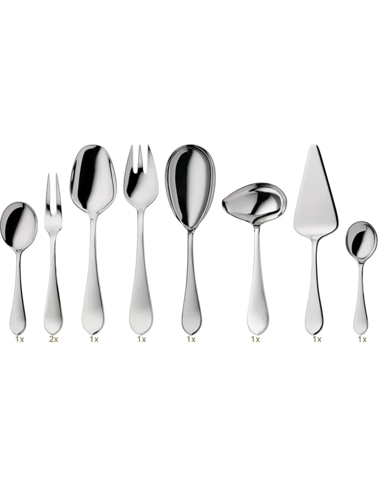 Robbe & Berking Eclipse Garnitur Vorleger 09 tlg Silberauflage