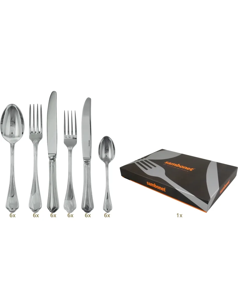 Sambonet Filet Toiras table set 36 pcs monobloc