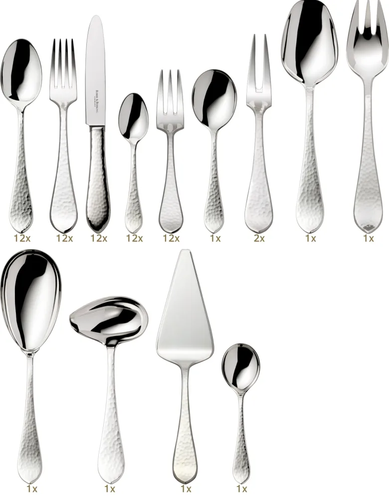 Robbe & Berking Martelé dinner set 69 pcs