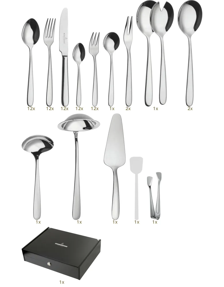 Picard & Wielpütz Ticino dinner set 72 pcs steel handle